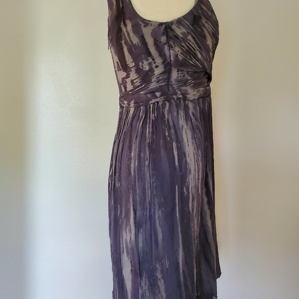 NEW black gray grey Short silk cocktail Dress bridesmaid party wedding striped - Picture 6 of 11